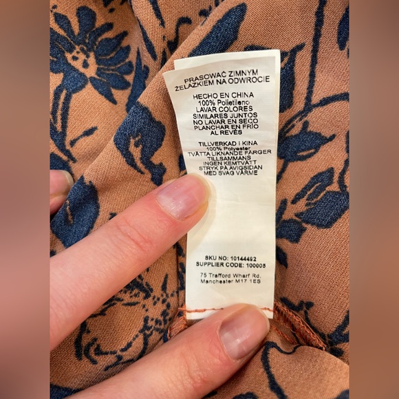 Missguided Floral-Print Twist-Front Mini Dress NEW Size 6 - Picture 7 of 10